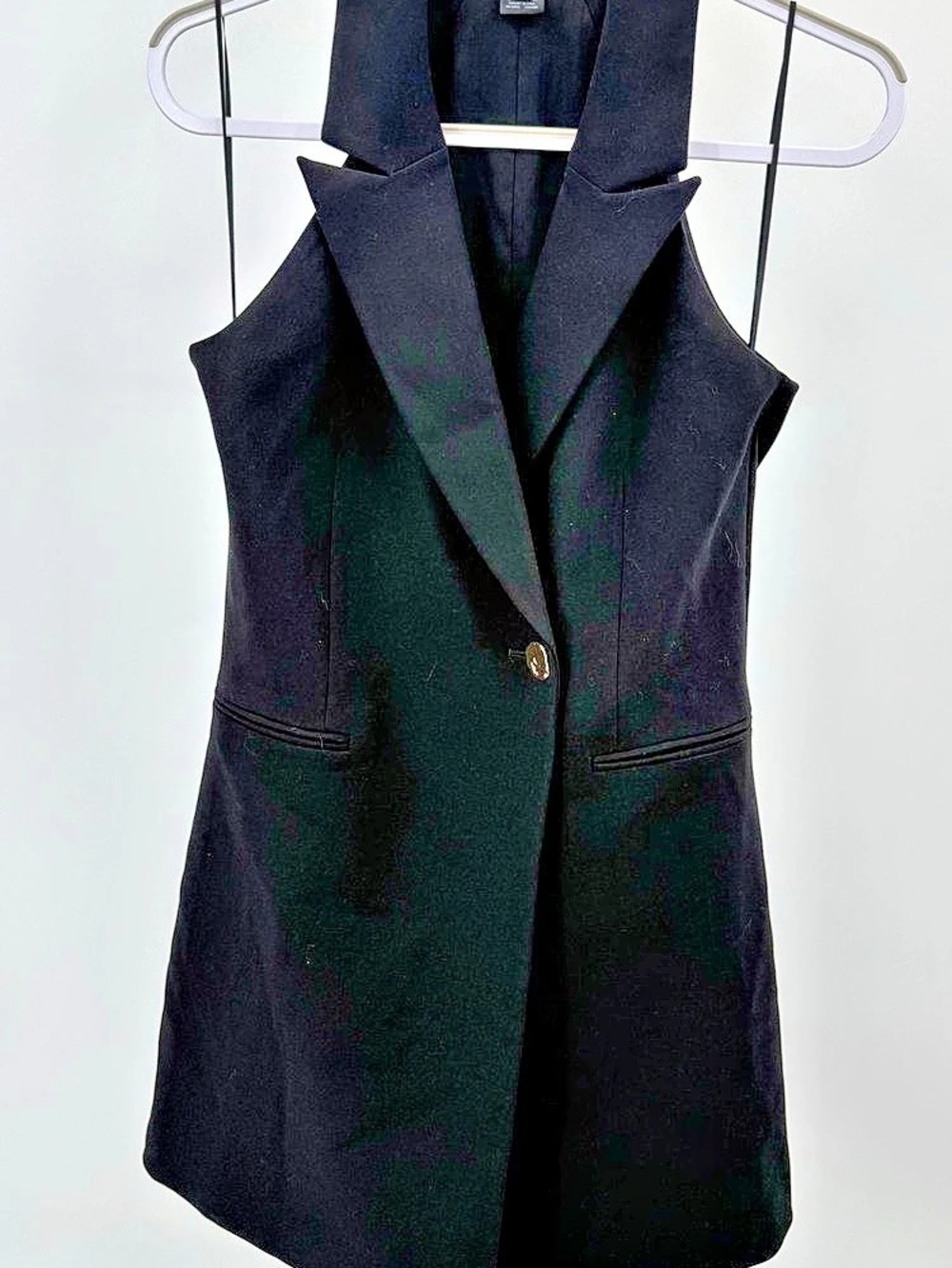 French Connection Black Tailored Vest dress Size 4